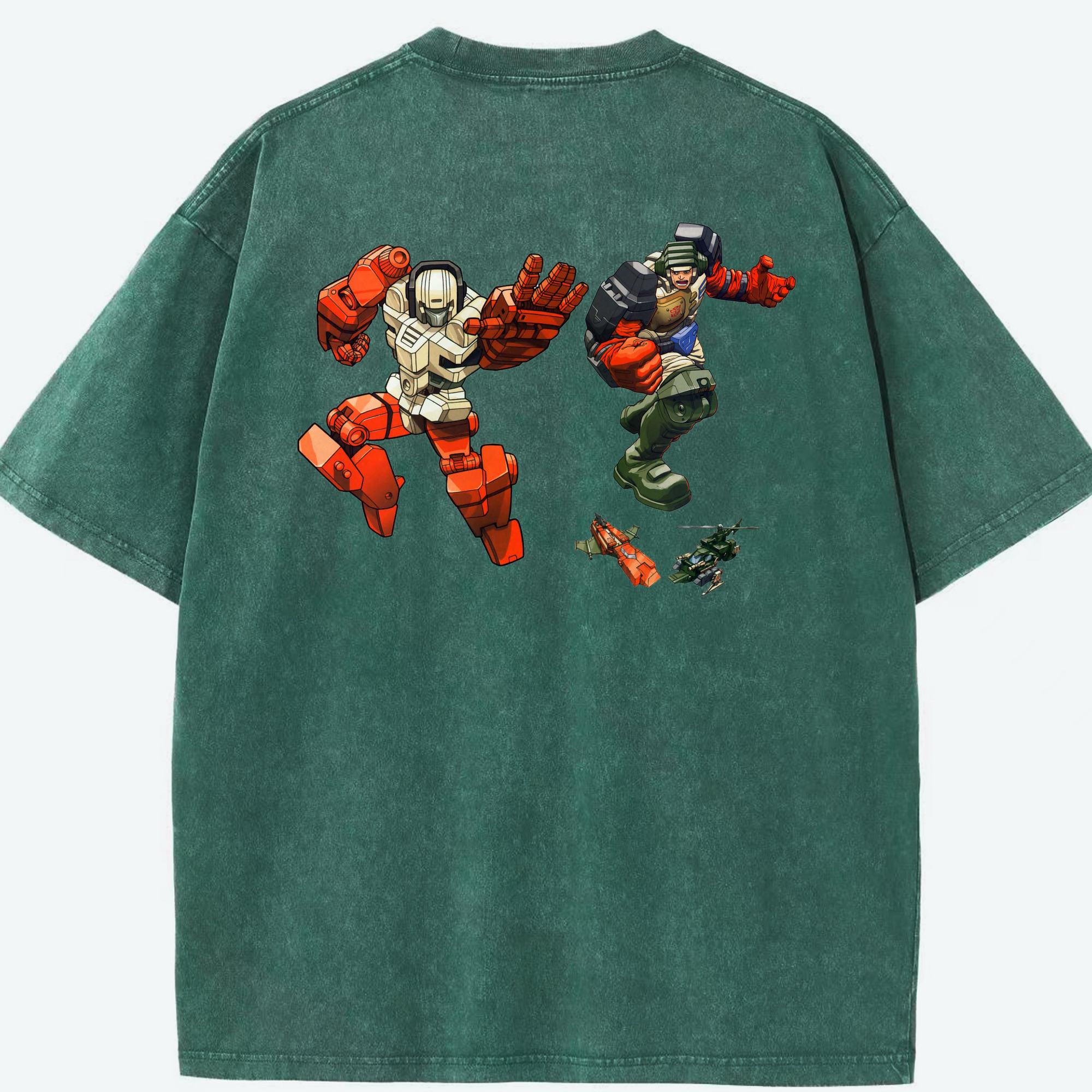 （画像用）  綿100% ヴィンテージ風 半袖Tシャツ（背面プリント）